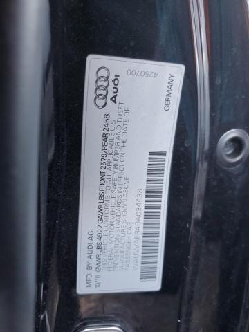 WAUVVAFR4BA034438 - 2011 AUDI S5 PRESTIGE 黑色 照片 12