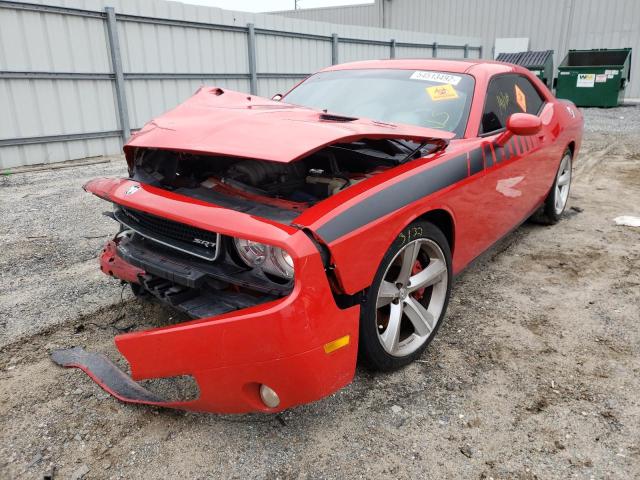 2B3CJ7DW7AH135301 - 2010 DODGE CHALLENGER SRT-8 RED photo 2