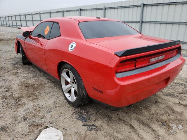 2B3CJ7DW7AH135301 - 2010 DODGE CHALLENGER SRT-8 RED photo 3