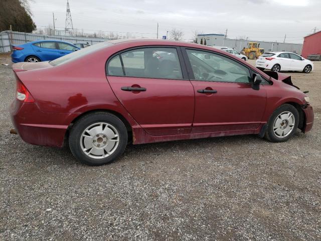 2HGFA16439H035228 - 2009 HONDA CIVIC DX-G BURGUNDY photo 3