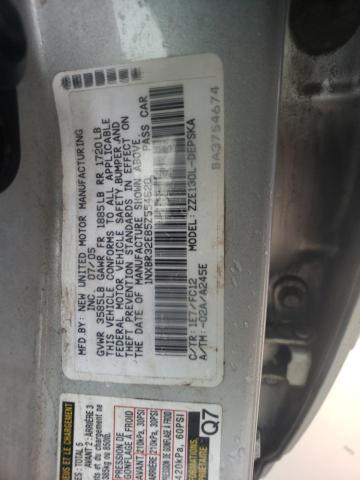 1NXBR32E85Z554620 - 2005 TOYOTA COROLLA CE SILVER photo 12