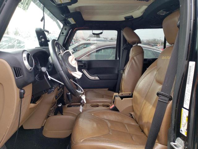 1C4HJWEG3EL210980 - 2014 JEEP WRANGLER U SAHARA BLACK photo 7