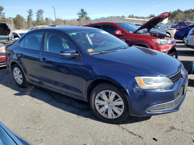 3VWDP7AJ8CM380605 - 2012 VOLKSWAGEN JETTA SE BLUE photo 4