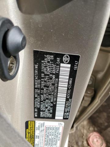 4T1BE32K06U108156 - 2006 TOYOTA CAMRY LE TAN photo 12