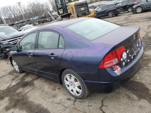 2HGFA16517H501860 - 2007 HONDA CIVIC LX BLUE photo 2