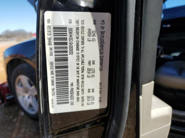 2B3KA43G16H265652 - 2006 DODGE CHARGER SE BLACK photo 12