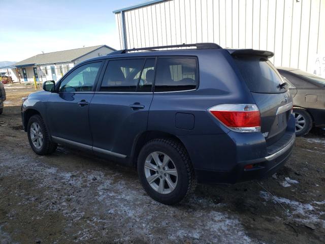 5TDBK3EH0CS150548 - 2012 TOYOTA HIGHLANDER BASE BLUE photo 2