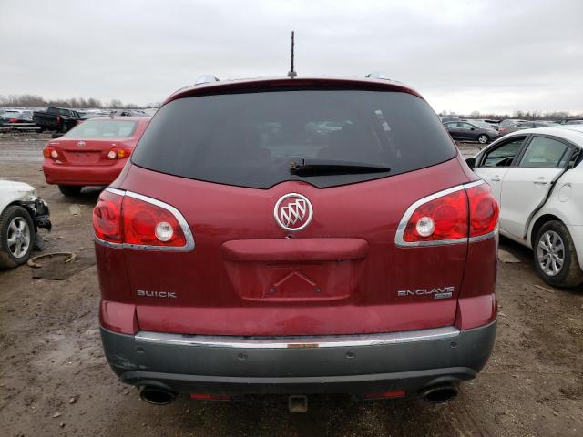 5GAKVBED7BJ345784 - 2011 BUICK ENCLAVE CXL RED photo 6
