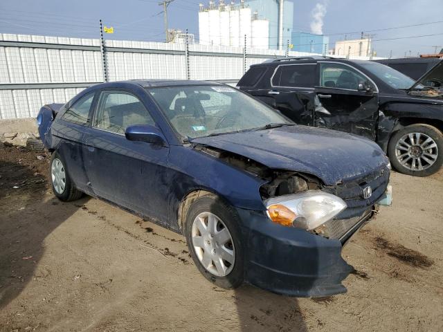 1HGEM22921L051678 - 2001 HONDA CIVIC SI BLUE photo 4