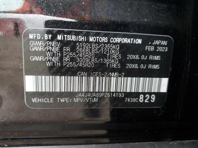 JA4J4UA89PZ614193 - 2023 MITSUBISHI OUTLANDER SE BLACK photo 13