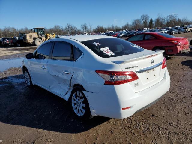 3N1AB7AP2FY290794 - 2015 NISSAN SENTRA 1.8 S WHITE photo 2