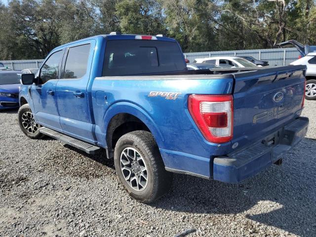 1FTFW1E82NFB66215 - 2022 FORD F150 SUPERCREW BLUE photo 2