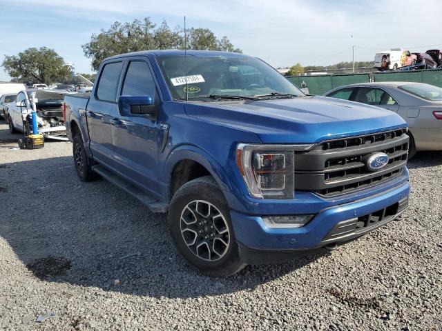 1FTFW1E82NFB66215 - 2022 FORD F150 SUPERCREW BLUE photo 4