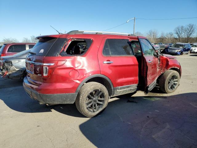 1FM5K8D87DGC78904 - 2013 FORD EXPLORER XLT RED photo 3