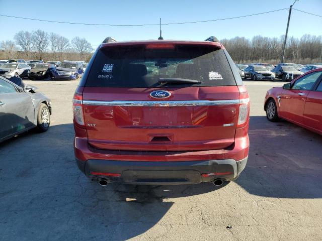 1FM5K8D87DGC78904 - 2013 FORD EXPLORER XLT RED photo 6