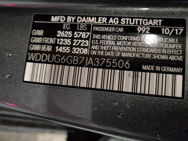 WDDUG6GB7JA375506 - 2018 MERCEDES-BENZ S 450 GRAY photo 13