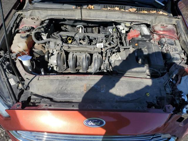 3FA6P0G77ER339103 - 2014 FORD FUSION S RED photo 11