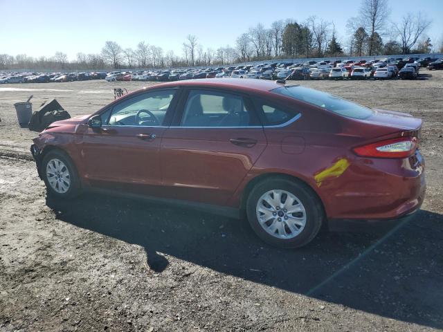 3FA6P0G77ER339103 - 2014 FORD FUSION S RED photo 2