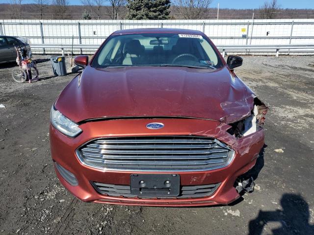 3FA6P0G77ER339103 - 2014 FORD FUSION S RED photo 5