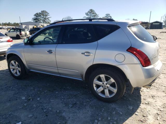 JN8AZ08T87W506132 - 2007 NISSAN MURANO SL SILVER photo 2