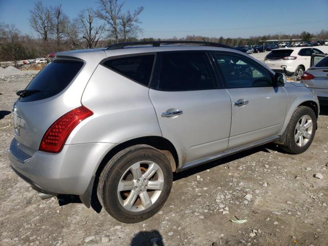 JN8AZ08T87W506132 - 2007 NISSAN MURANO SL SILVER photo 3