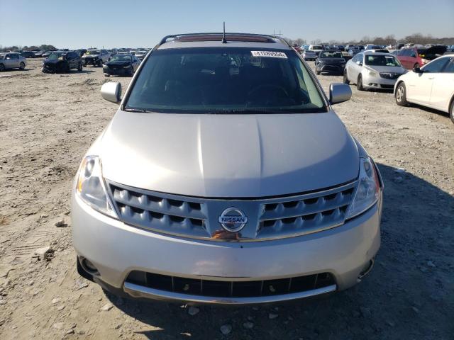 JN8AZ08T87W506132 - 2007 NISSAN MURANO SL SILVER photo 5