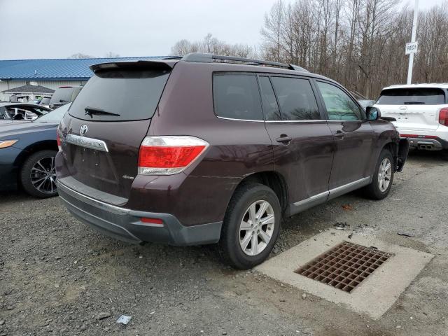 5TDBK3EH3CS134697 - 2012 TOYOTA HIGHLANDER BASE Bordeaux photo 3