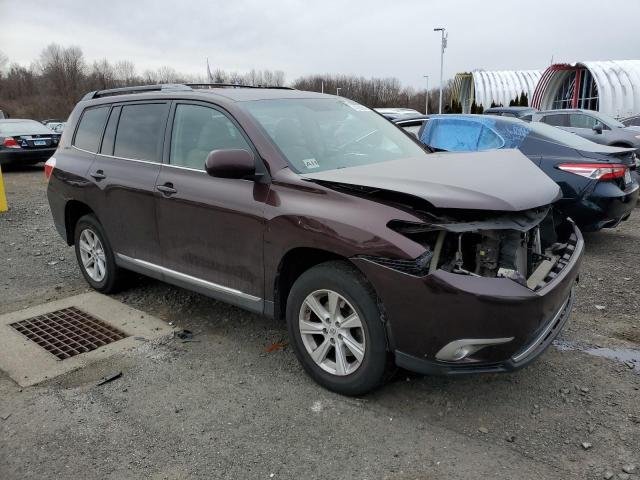 5TDBK3EH3CS134697 - 2012 TOYOTA HIGHLANDER BASE BURGUNDY photo 4