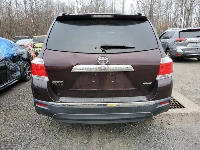5TDBK3EH3CS134697 - 2012 TOYOTA HIGHLANDER BASE Bordeaux photo 6