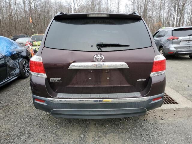 5TDBK3EH3CS134697 - 2012 TOYOTA HIGHLANDER BASE BURGUNDY photo 6