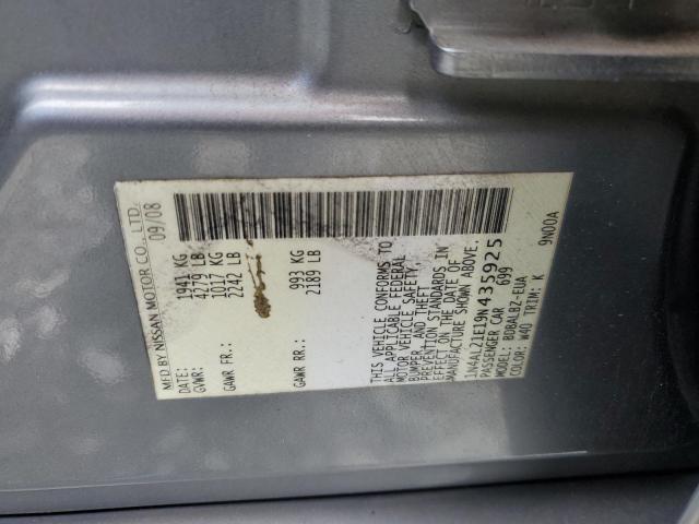 1N4AL21E19N435925 - 2009 NISSAN ALTIMA 2.5 GRAY photo 12