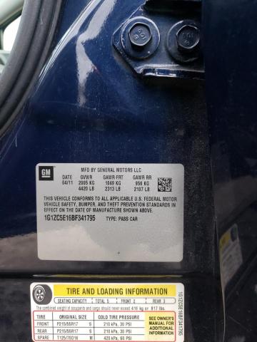 1G1ZC5E16BF341795 - 2011 CHEVROLET MALIBU 1LT BLUE photo 13