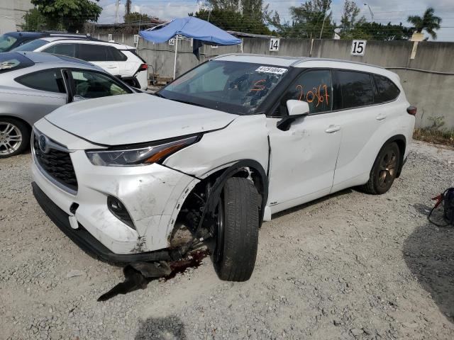 5TDABRCH1NS539851 - 2022 TOYOTA HIGHLANDER HYBRID XLE WHITE photo 1