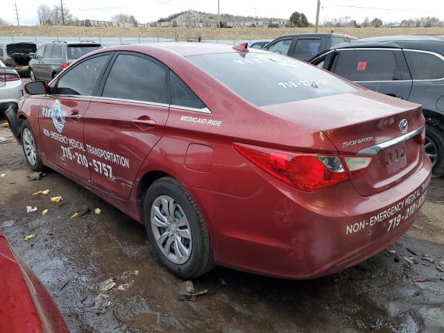 5NPEB4AC7CH486023 - 2012 HYUNDAI SONATA GLS RED photo 2