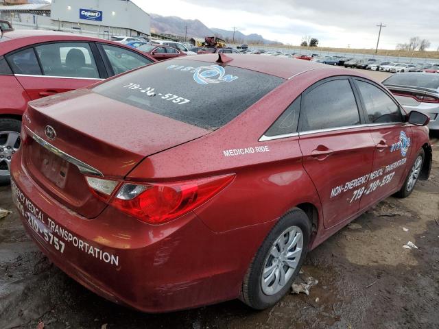 5NPEB4AC7CH486023 - 2012 HYUNDAI SONATA GLS RED photo 3