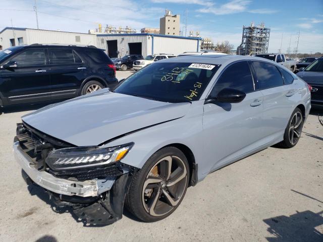 1HGCV2F31MA008413 - 2021 HONDA ACCORD SPORT GRAY photo 1