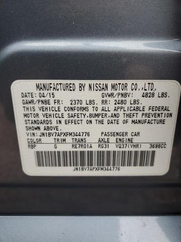 JN1BV7APXFM344776 - 2015 INFINITI Q50 BASE BLUE photo 12