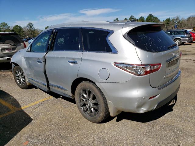 5N1AL0MN3DC343564 - 2013 INFINITI JX35 SILVER photo 2