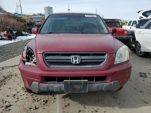 2HKYF18513H512543 - 2003 HONDA PILOT EXL MAROON photo 5