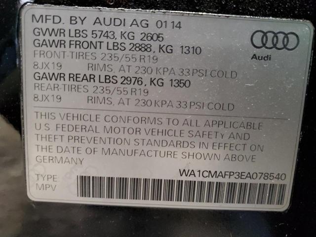 WA1CMAFP3EA078540 - 2014 AUDI Q5 TDI PREMIUM PLUS BLACK photo 13