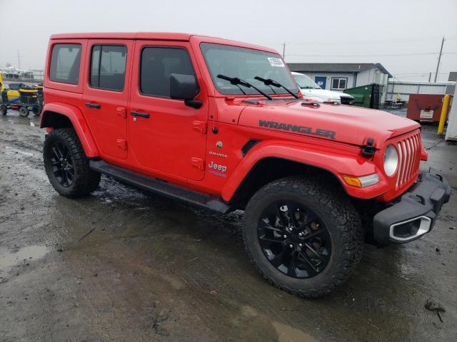 1C4JJXP68MW745246 - 2021 JEEP WRANGLER U SAHARA 4XE RED photo 4