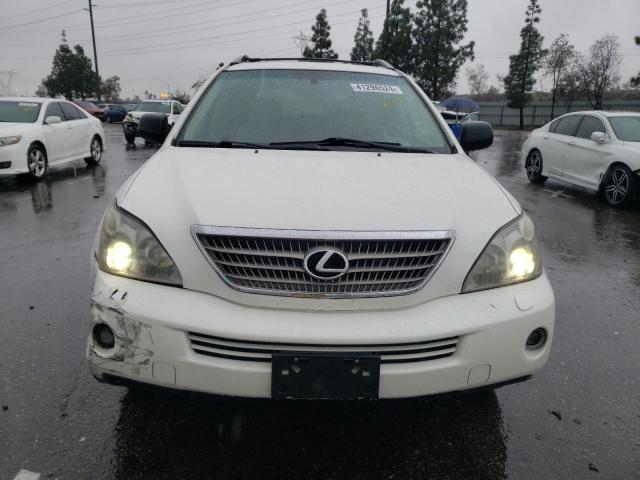 JTJGW31UX82850599 - 2008 LEXUS RX 400H WHITE photo 5