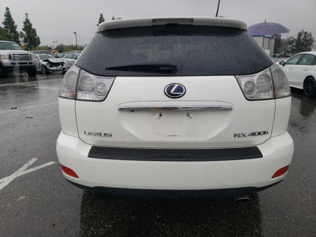 JTJGW31UX82850599 - 2008 LEXUS RX 400H WHITE photo 6