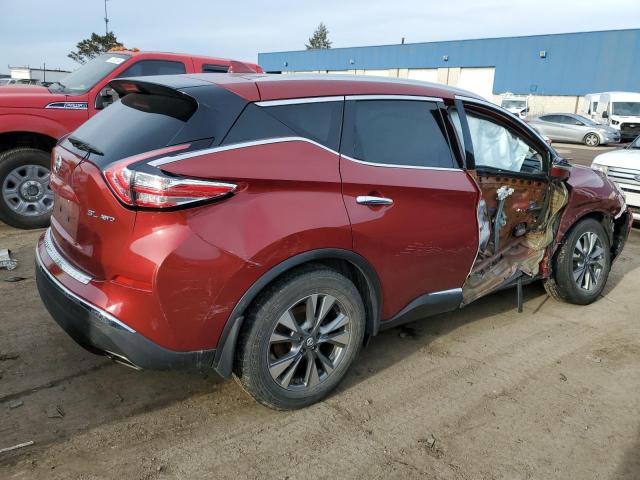 5N1AZ2MHXHN135423 - 2017 NISSAN MURANO S RED photo 3