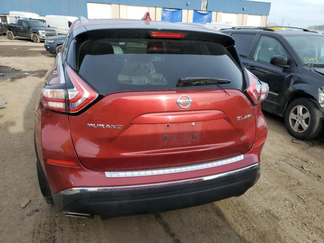 5N1AZ2MHXHN135423 - 2017 NISSAN MURANO S RED photo 6