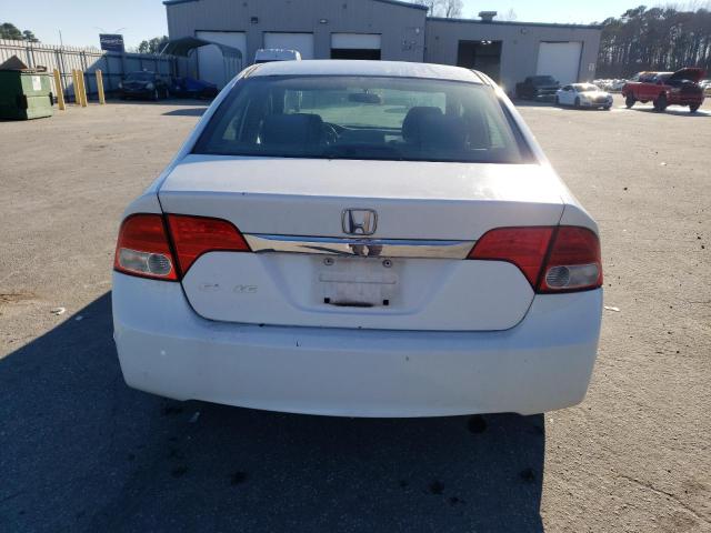 2HGFA16839H359220 - 2009 HONDA CIVIC EX WHITE photo 6