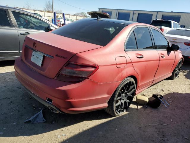 WDDGF8BB6AR095130 - 2010 MERCEDES-BENZ C 300 4MAT RED photo 3