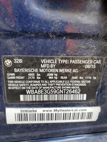 WBA8E3G59GNT26462 - 2016 BMW 328XI XI SULEV BLUE photo 12