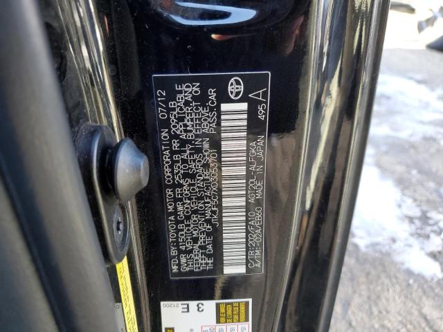 JTKJF5C7XD3053701 - 2013 TOYOTA SCION TC შავი ფოტო 12