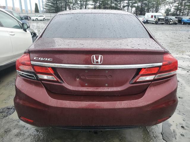 19XFB2F83DE256823 - 2013 HONDA CIVIC EX BURGUNDY photo 6